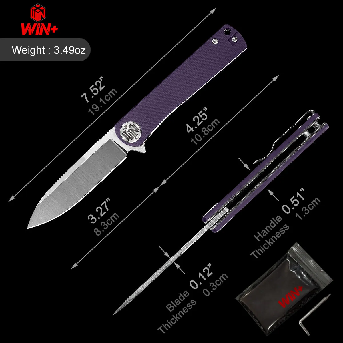 D2 Pocket Knife With G10 Handle And Liner Lock System