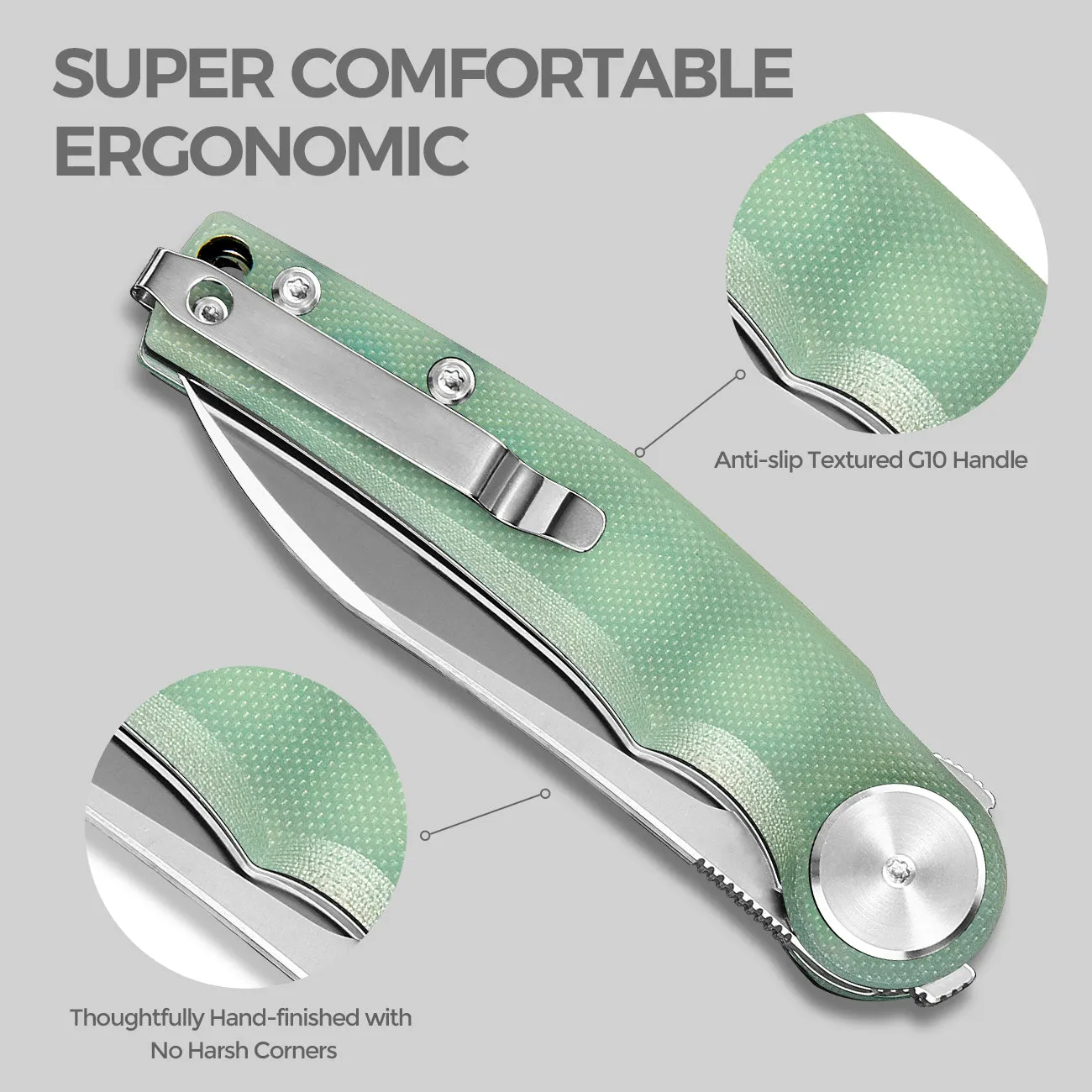 D2 Pocket Knife With G10 Handle And Liner Lock System