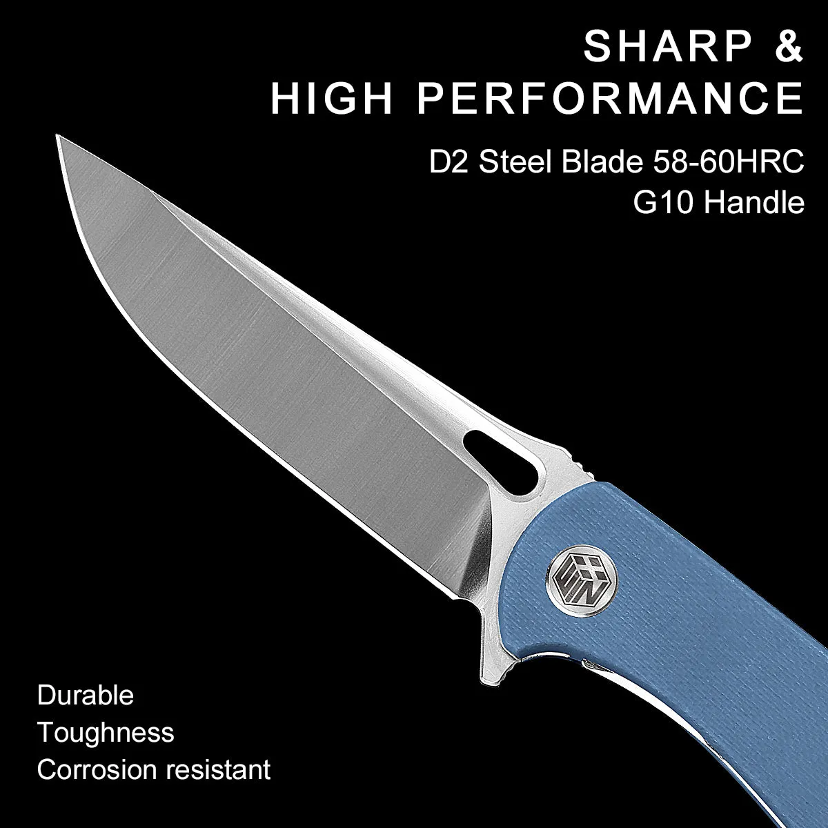 D2 Pocket Knife With G10 Handle And Liner Lock System