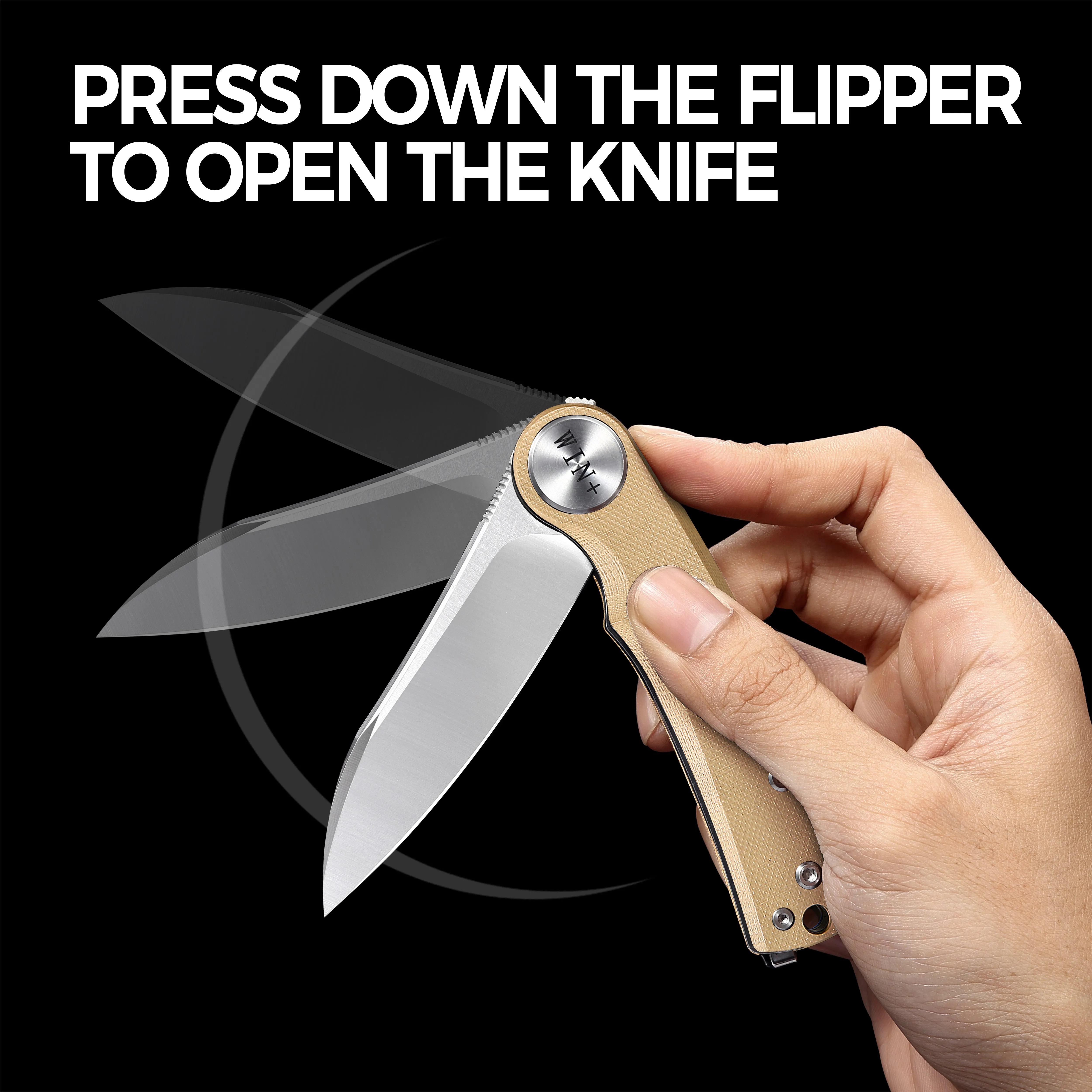 D2 Pocket Knife With G10 Handle And Liner Lock System
