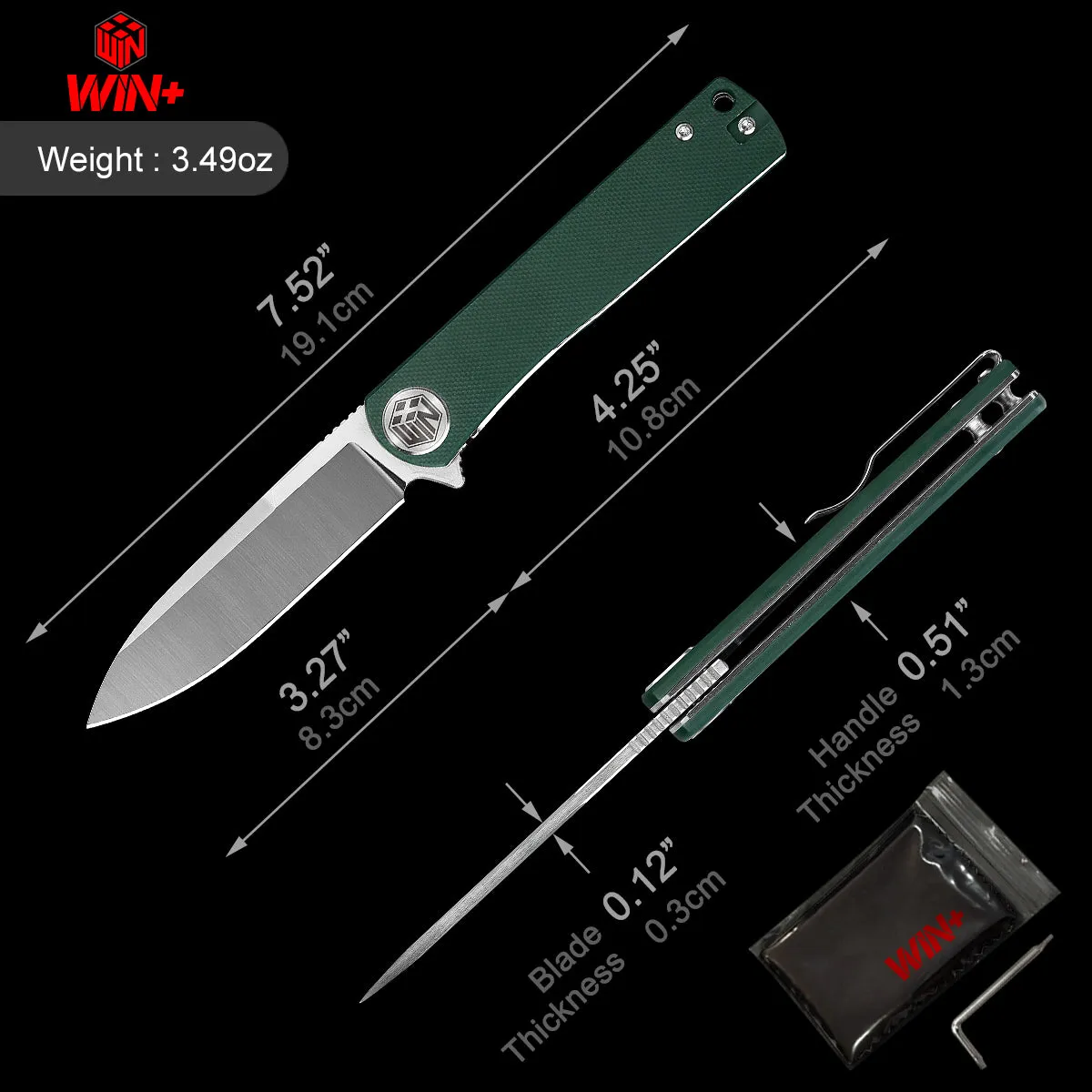 D2 Pocket Knife With G10 Handle And Liner Lock System