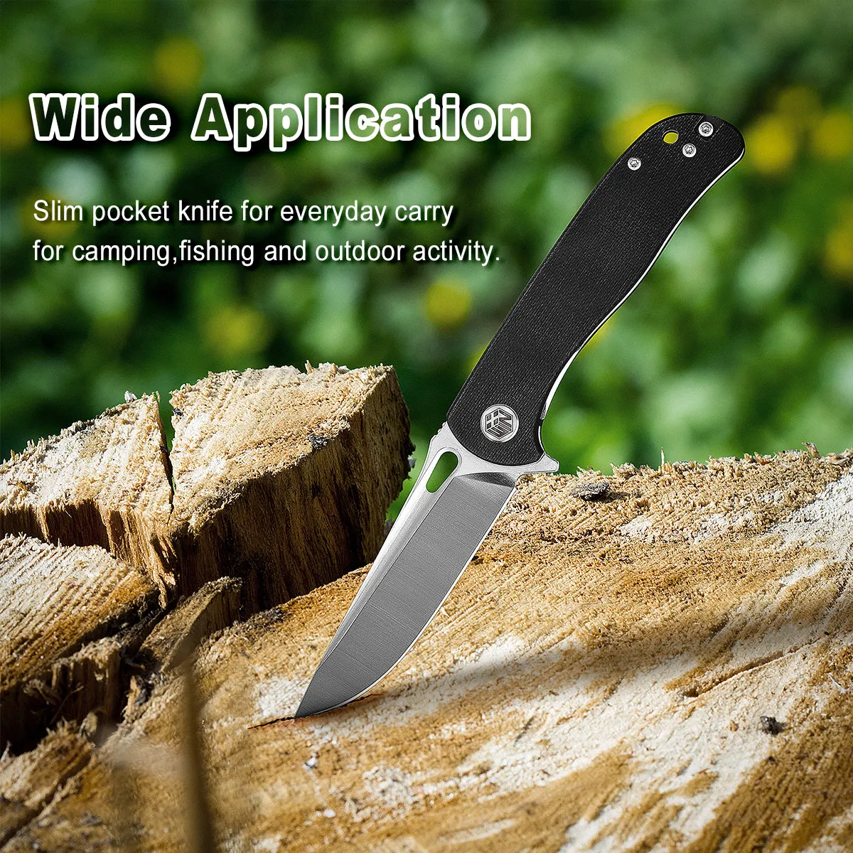 D2 Pocket Knife With G10 Handle And Liner Lock System