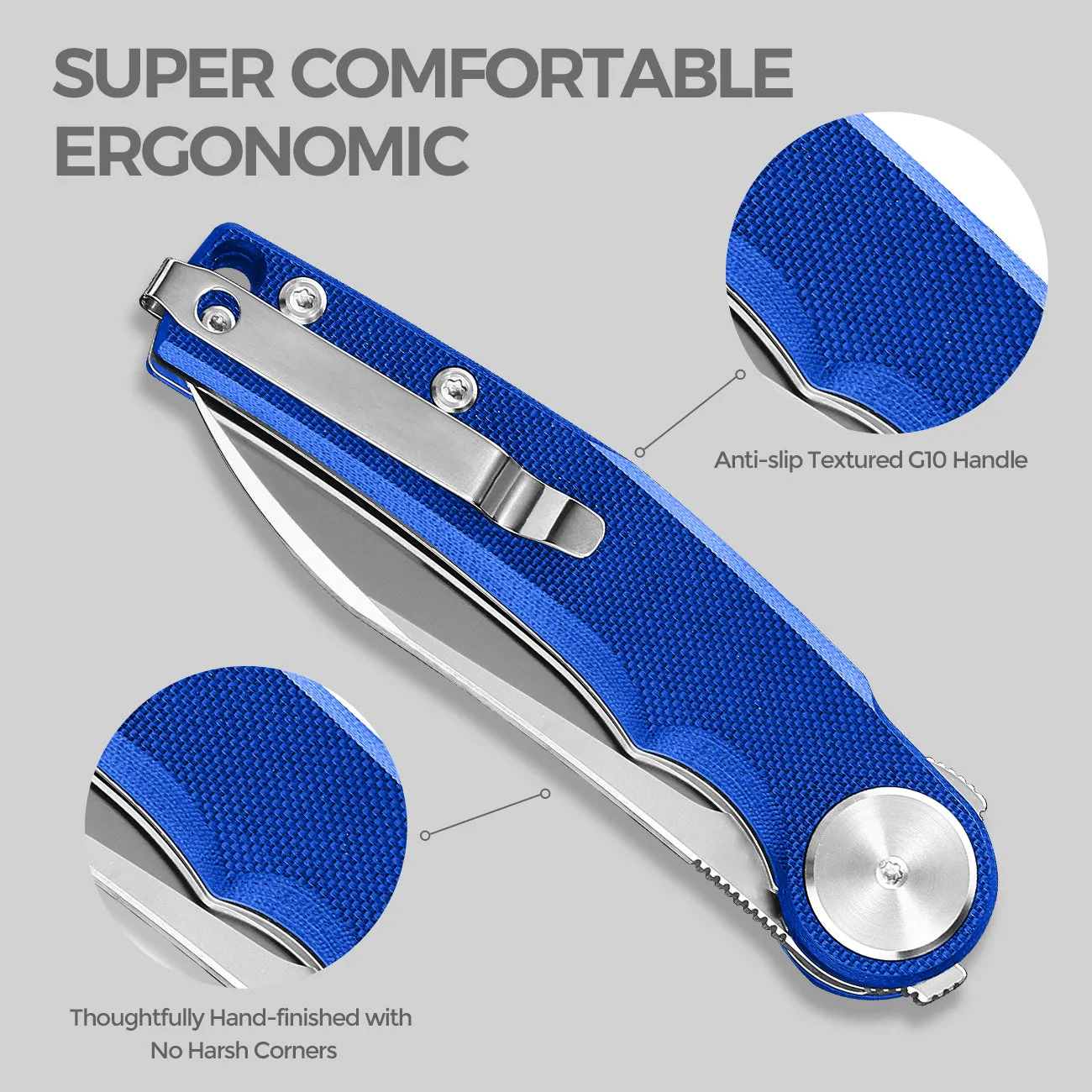 D2 Pocket Knife With G10 Handle And Liner Lock System
