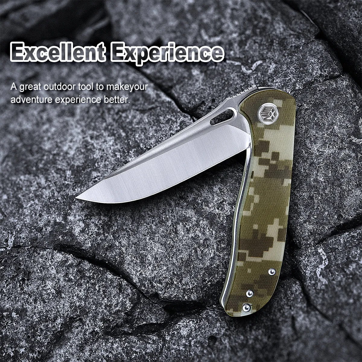 D2 Pocket Knife With G10 Handle And Liner Lock System