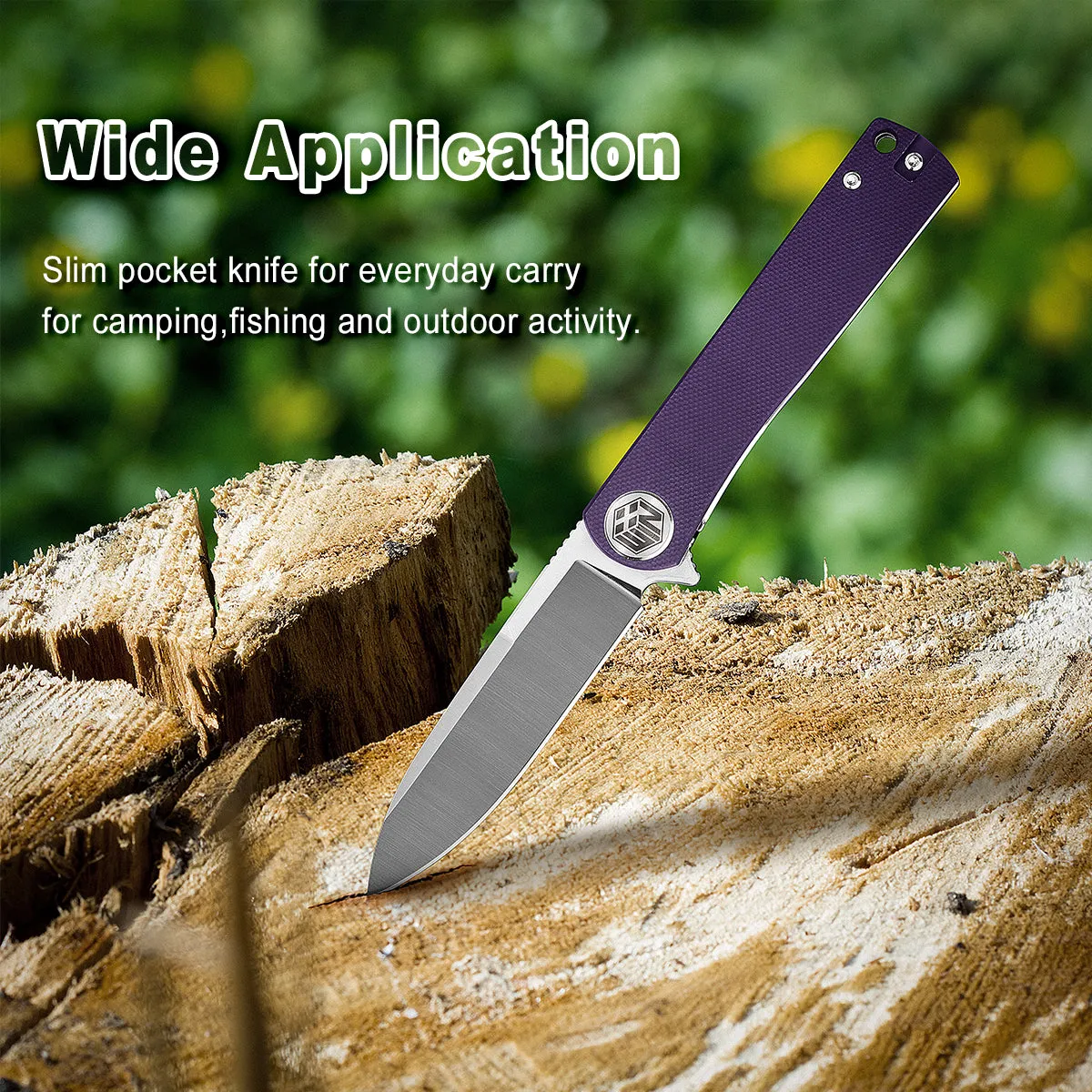 D2 Pocket Knife With G10 Handle And Liner Lock System