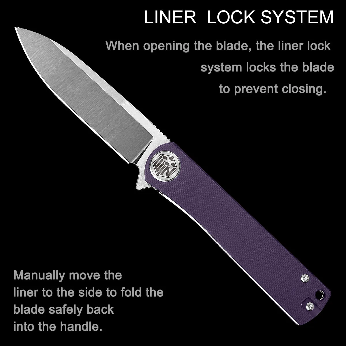 D2 Pocket Knife With G10 Handle And Liner Lock System