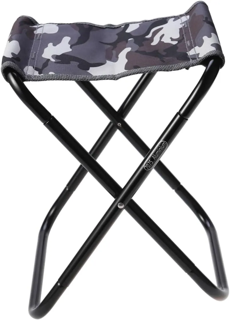 DECHOUS Collapsible Fishing Stool Lightweight Aluminum Camping Chair Portable for Outdoor Activities