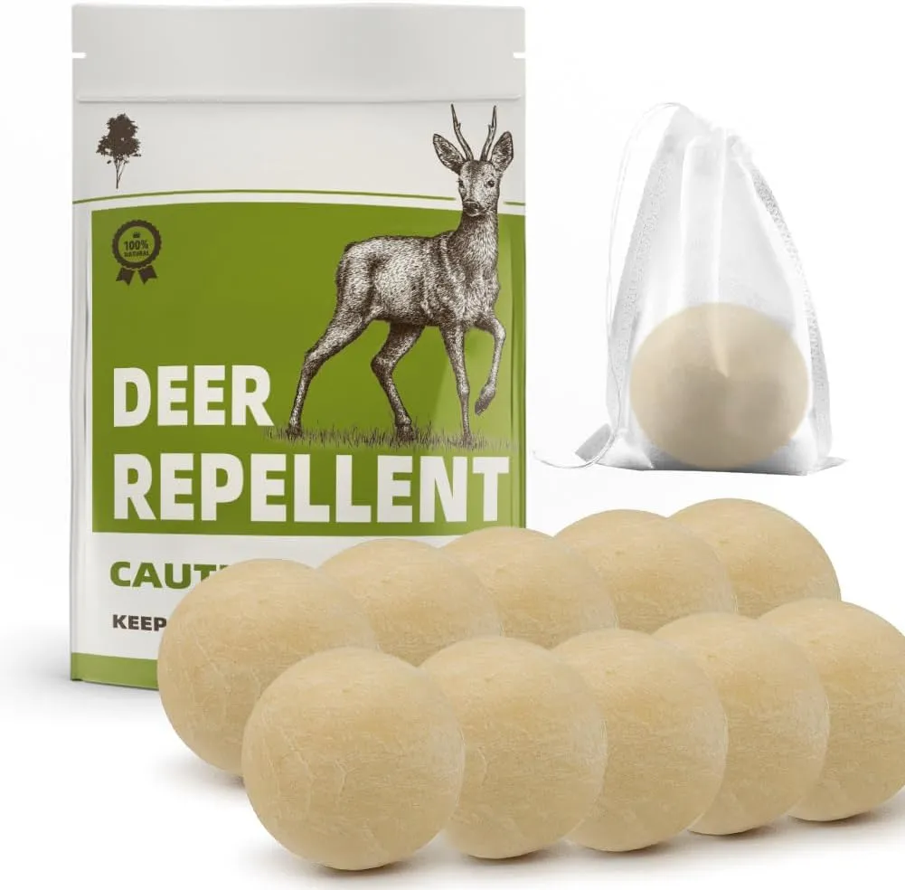 Deer Repellant for Plants, Rabbit Repellent Outdoor, Deer and Rabbit Repellents, Deer Deterrent for Garden, Rabbit Deterrent for Garden, Keep Rabbits Out of Yard-10P
