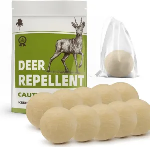 Deer Repellant for Plants, Rabbit Repellent Outdoor, Deer and Rabbit Repellents, Deer Deterrent for Garden, Rabbit Deterrent for Garden, Keep Rabbits Out of Yard-10P