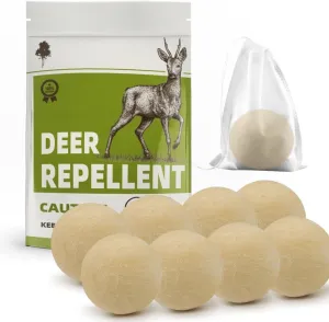 Deer Repellant for Plants, Rabbit Repellent Outdoor, Deer and Rabbit Repellents, Deer Deterrent for Garden, Rabbit Deterrent for Garden, Keep Rabbits Out of Yard-8P