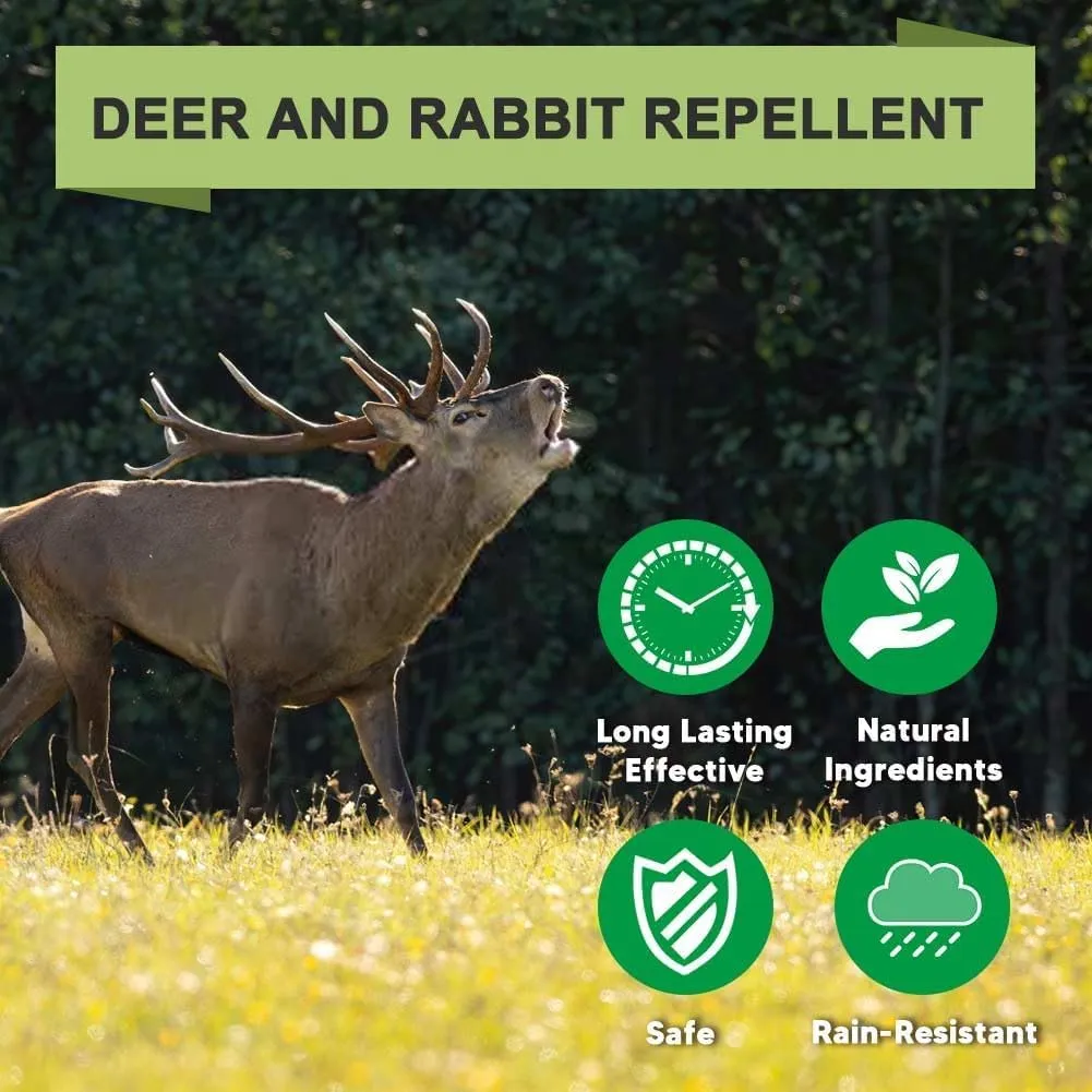 Deer Repellant for Plants, Rabbit Repellent Outdoor, Deer and Rabbit Repellents, Deer Deterrent for Garden, Rabbit Deterrent for Garden, Keep Rabbits Out of Yard-8P