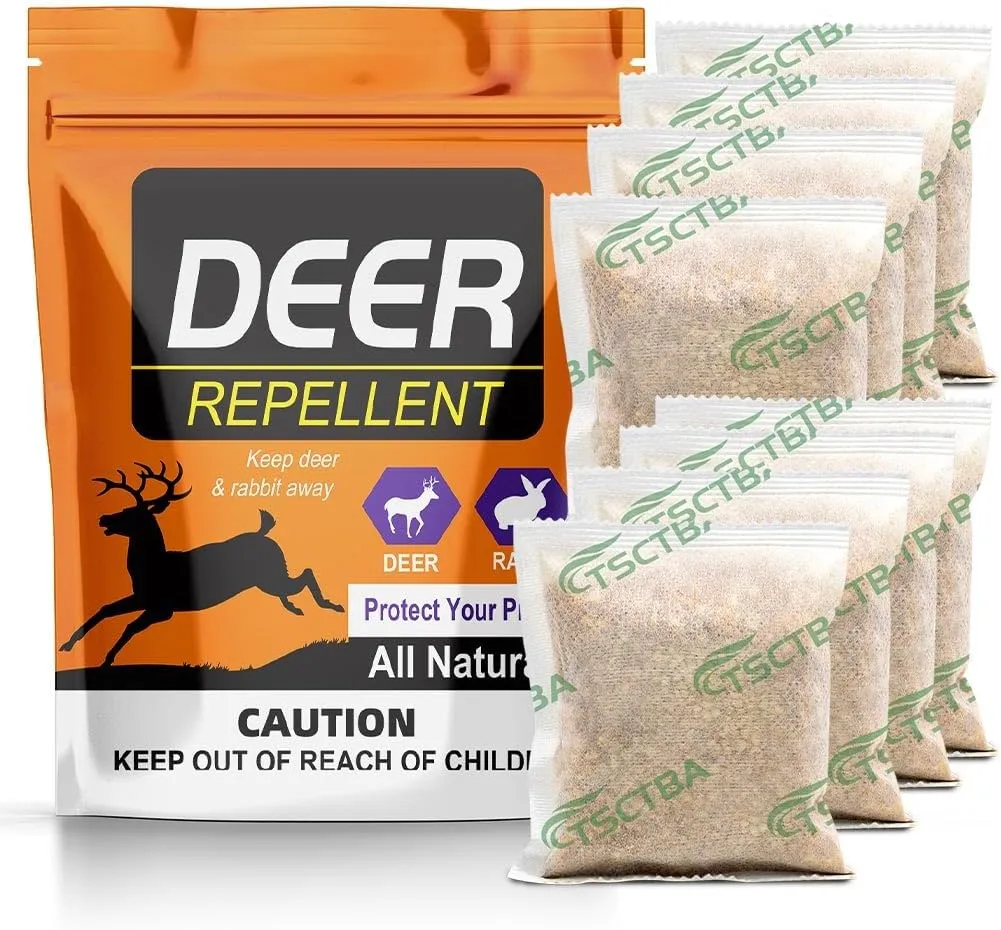 Deer Repellent for Plants,Rabbit Repellent for Plants, Deer Repeller, Deer Deterrent for Garden, Deer Away, Rabbit Deterrent for Yard, Deer Away-8P