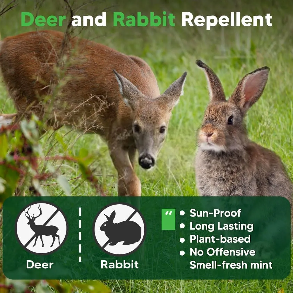 Deer Repellent, Rabbit Repellent Outdoor, Deer Repellant for Plant, Repellents Deer for Garden, Keep Deers Away for Yard, Deer Deterrent Balls for Shrub & Trees, Keep Rabbit Out of Lawn-8P