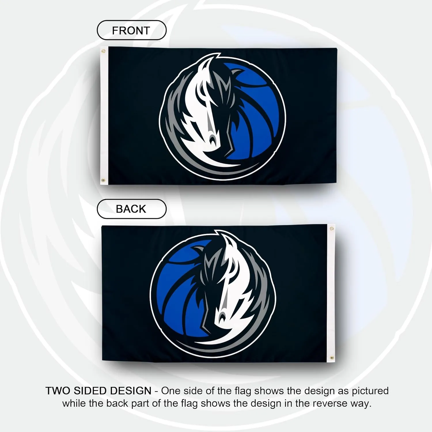Desert Cactus Dallas Mavericks DM Flag - 3 x 5 Feet Mavericks Banner, Indoor/Outdoor Durable Fabric, 100% Polyester Design (Style M)