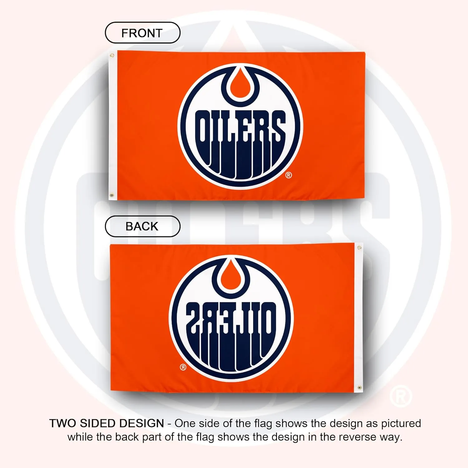 Desert Cactus Edmonton Oilers Flag NHL 100% Polyester Indoor Outdoor 3x5 feet National Hockey League Team (Design #1)