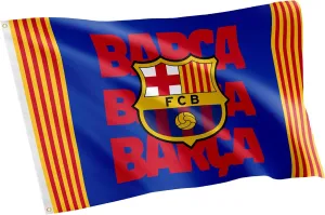 Desert Cactus FC Barcelona Flag Barça Barca Football Futbol Soccer 100% Polyester Indoor Outdoor 3x5 feet Baner (Flag F)