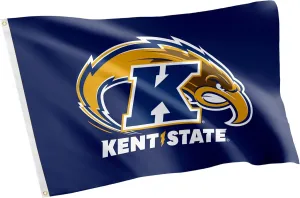 Desert Cactus Kent State University KSU Flag - 3 x 5 Feet Golden Flash Banner, Indoor/Outdoor Durable Fabric, 100% Polyester Design (Style 1)