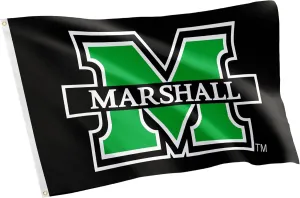 Desert Cactus Marshall University MU Flag - 3 x 5 Feet Thundering Herd Banner, Indoor/Outdoor Durable Fabric, 100% Polyester Design (Style 7)