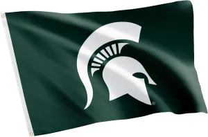 Desert Cactus Michigan State University MSU Flag - 3 x 5 Feet Spartans Banner, Indoor/Outdoor Durable Fabric, 100% Polyester Design (Style 1)