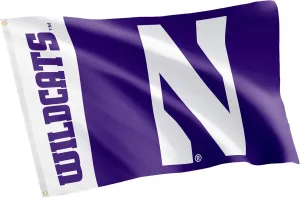 Desert Cactus Northwestern University Flag Wildcats NU Banners 100% Polyester Indoor Outdoor 3x5 feet Flags (Team Name)