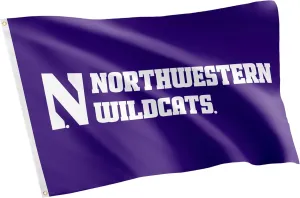 Desert Cactus Northwestern University NU Flag - 3 x 5 Feet Wildcats Banner, Indoor/Outdoor Durable Fabric, 100% Polyester Design (Style 6)