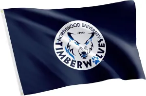 Desert Cactus Northwood University NU Flag - 3 x 5 Feet Timberwolves Banner, Indoor/Outdoor Durable Fabric, 100% Polyester Design (Style 1)
