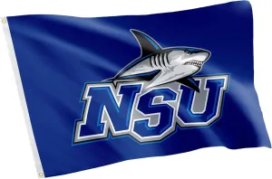 Desert Cactus Nova Southeastern University NSU Flag - 3 x 5 Feet Sharks Banner, Indoor/Outdoor Durable Fabric, 100% Polyester Design (Style 1a)