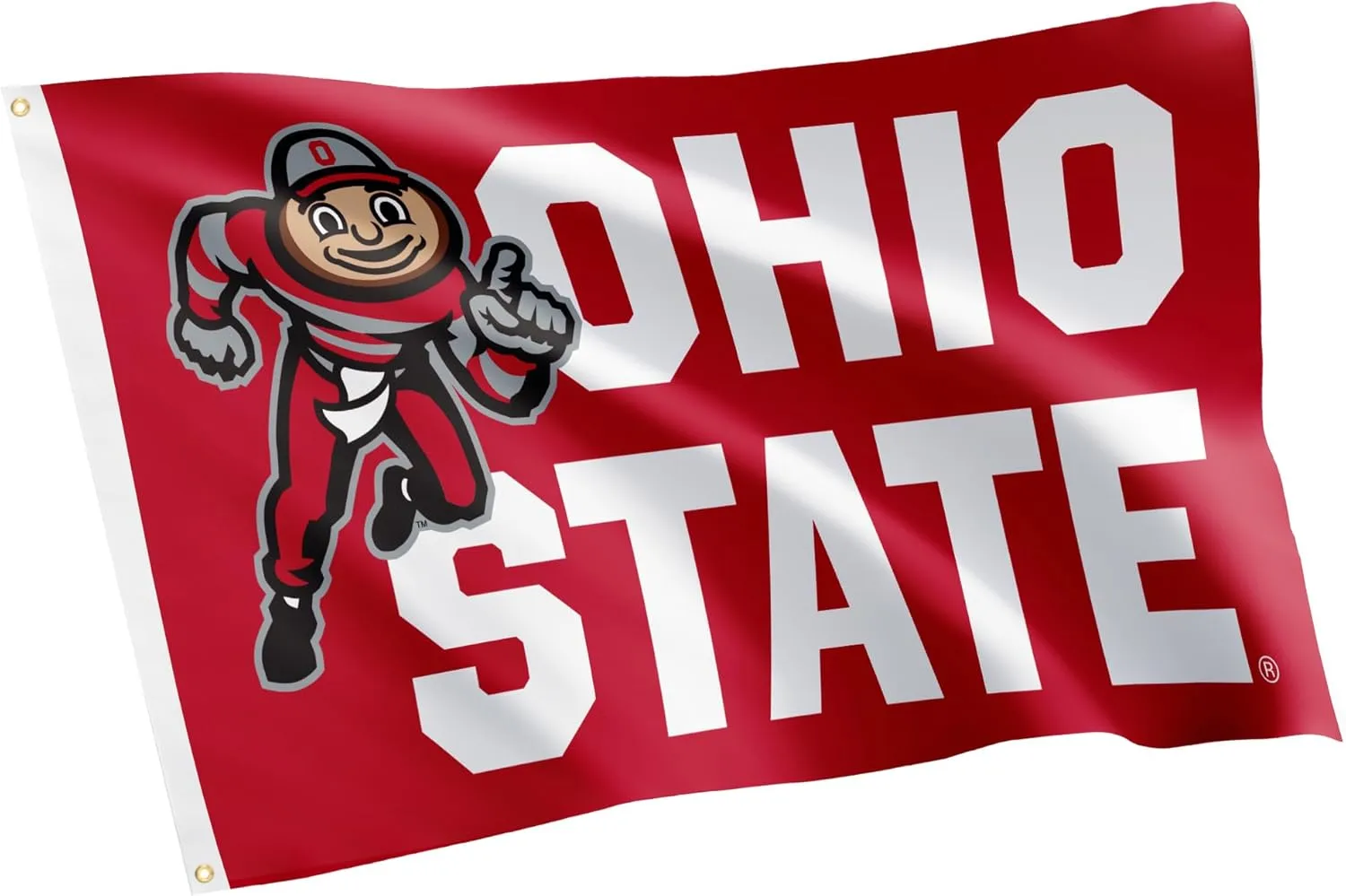 Desert Cactus Ohio State University OSU Flag - 3 x 5 Feet Buckeyes Banner, Indoor/Outdoor Durable Fabric, 100% Polyester Design (Style Mascot 5)