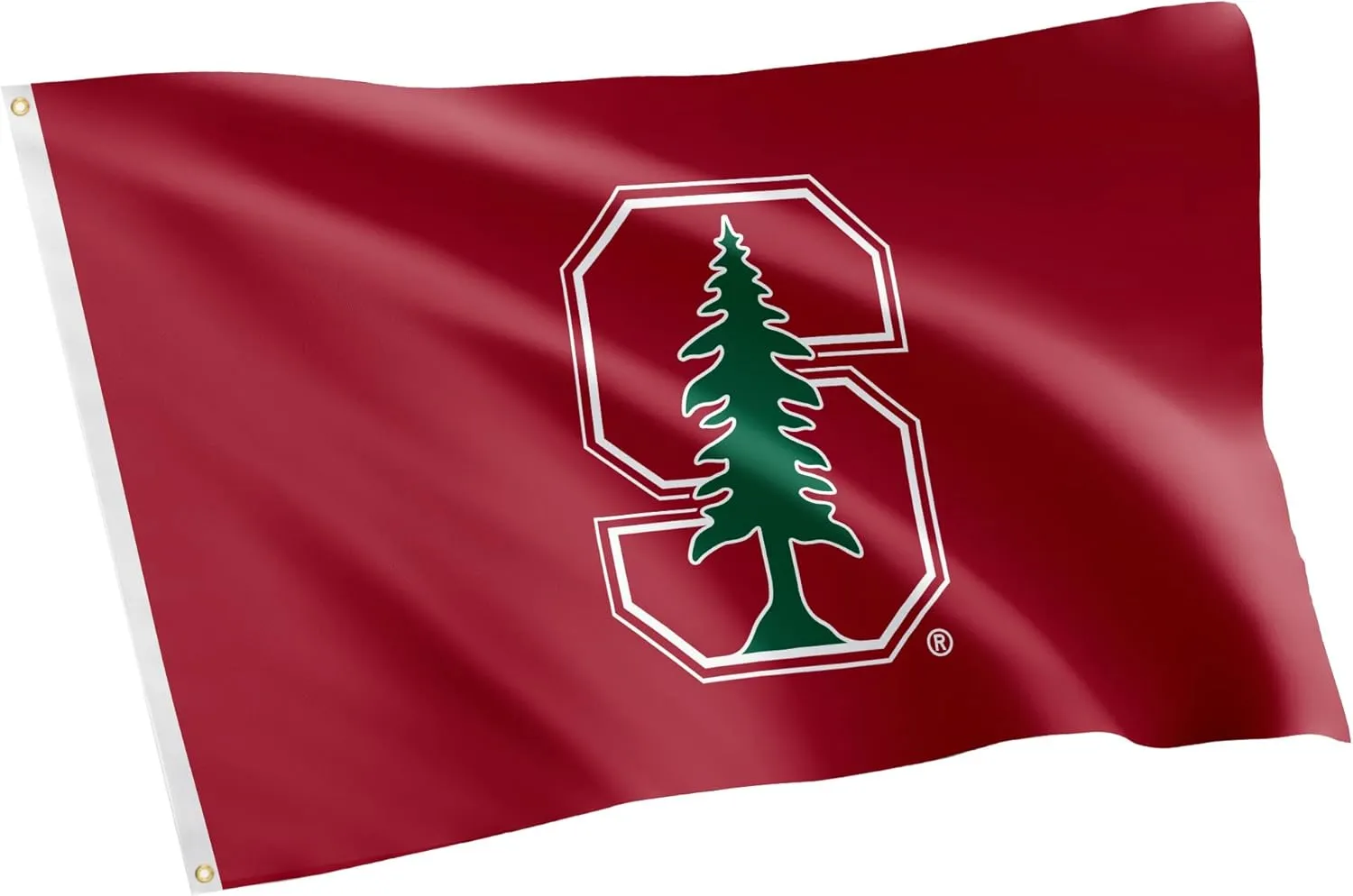 Desert Cactus Stanford University SU Flag - 3 x 5 Feet Cardinal Banner, Indoor/Outdoor Durable Fabric, 100% Polyester Design (Style 1)