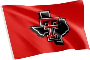 Desert Cactus Texas Tech University TTU Flag - 3 x 5 Feet Raiders Banner, Indoor/Outdoor Durable Fabric, 100% Polyester Design (Style Z)