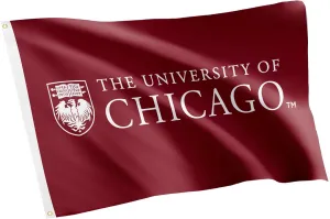 Desert Cactus The University of Chicago TUC Flag - 3 x 5 Feet Maroons Banner, Indoor/Outdoor Durable Fabric, 100% Polyester Design (Style A)