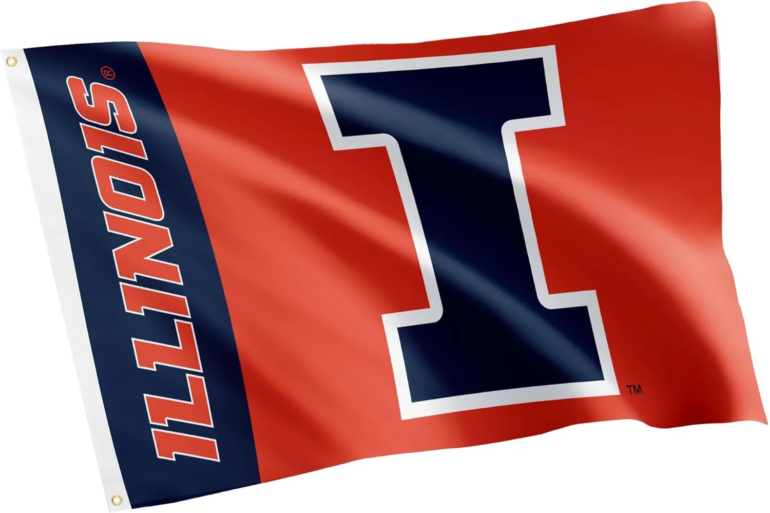 Desert Cactus University of Illinois UI Flag - 3 x 5 Feet Illini Banner, Indoor/Outdoor Durable Fabric, 100% Polyester Design (Style Y)