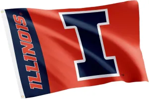 Desert Cactus University of Illinois UI Flag - 3 x 5 Feet Illini Banner, Indoor/Outdoor Durable Fabric, 100% Polyester Design (Style Y)