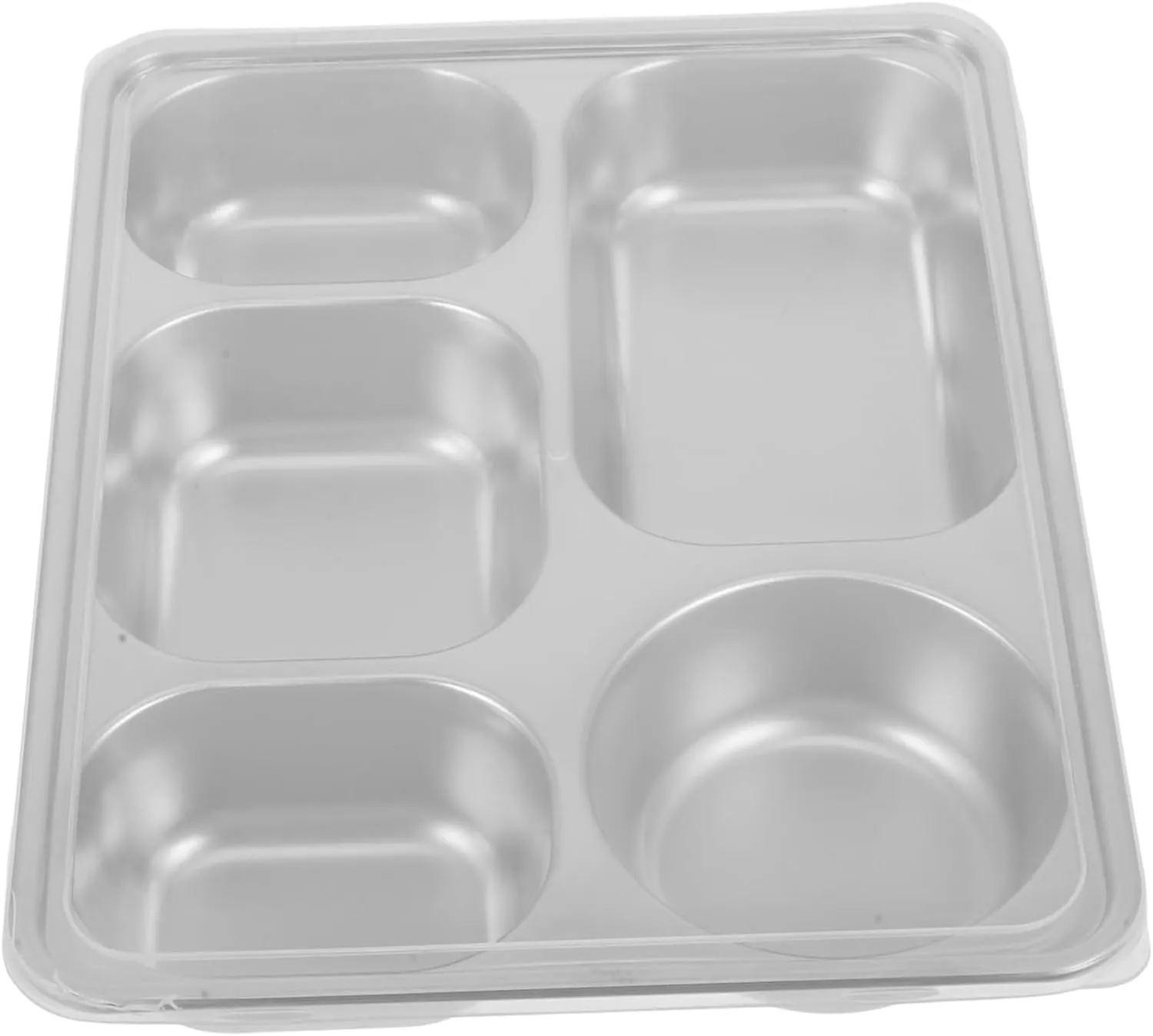 Divided Lunch Trays for Adults Boys and Girls Metal Toddler Plates Stainless Steel Trays 304 Steel
