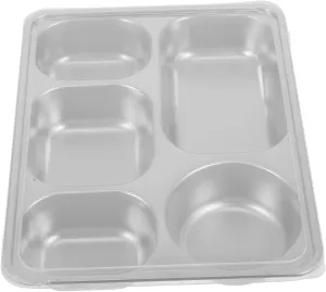 Divided Lunch Trays for Adults Boys and Girls Metal Toddler Plates Stainless Steel Trays 304 Steel