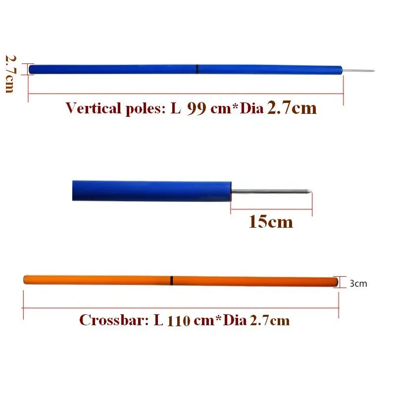 Dog Agility Training Poles - Outdoor Obstacle Jumping Poles