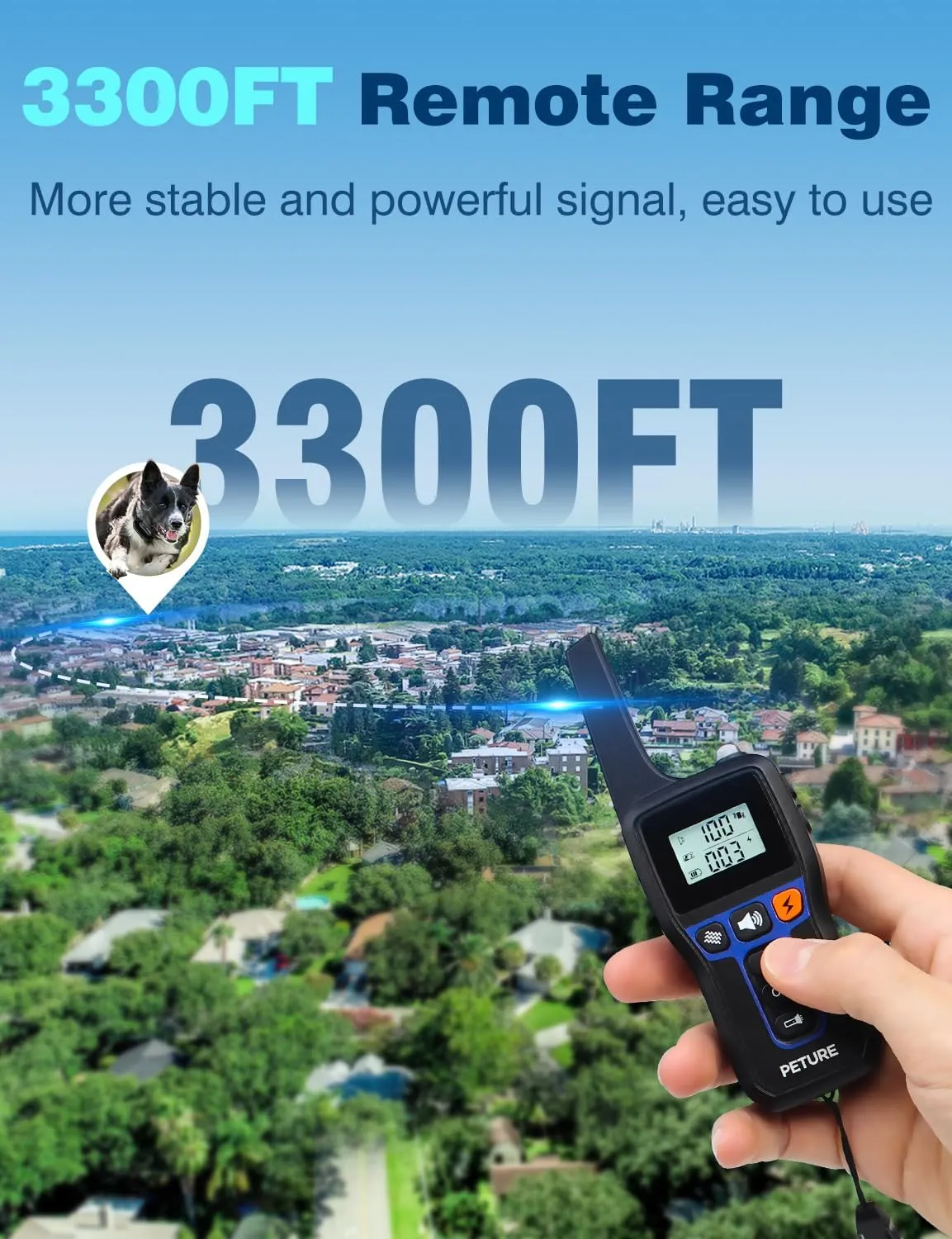 Dog Bark Collar with Remote, 2-in-1 Automatic Anti Bark Collar with Beep Vibration Static and Auto Bark Mode, IPX7 Waterproof & 3300Ft Dog Training Collar for 7-120lbs Small Medium Large Dogs (2 Pack)