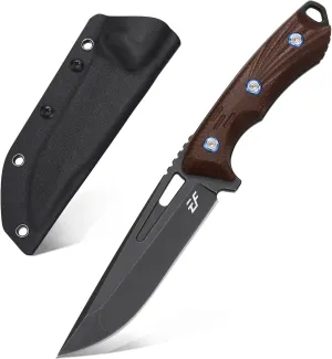 Eafengrow EF127 Fixed Blade Knife 14C28N Steel Blade, G10/Micarta Handle Full Tang Fixed Knifes for Working Camping Hunting Survival Heavy Duty EDC Tool Knife