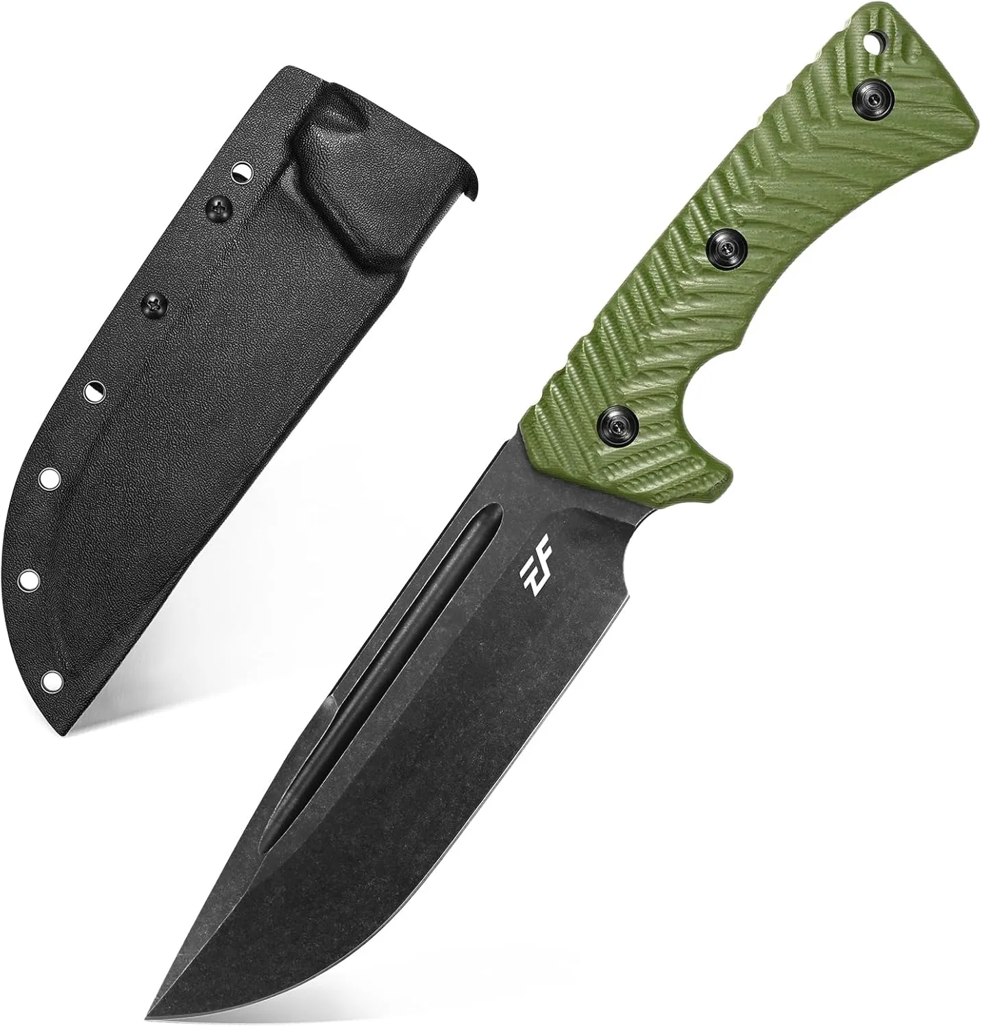 Eafengrow EF144 Fixed Blade Knife AUS-10 Steel Blade G10 Handle Full Tang EDC Tool Straight Knife for Working Camping Hunting