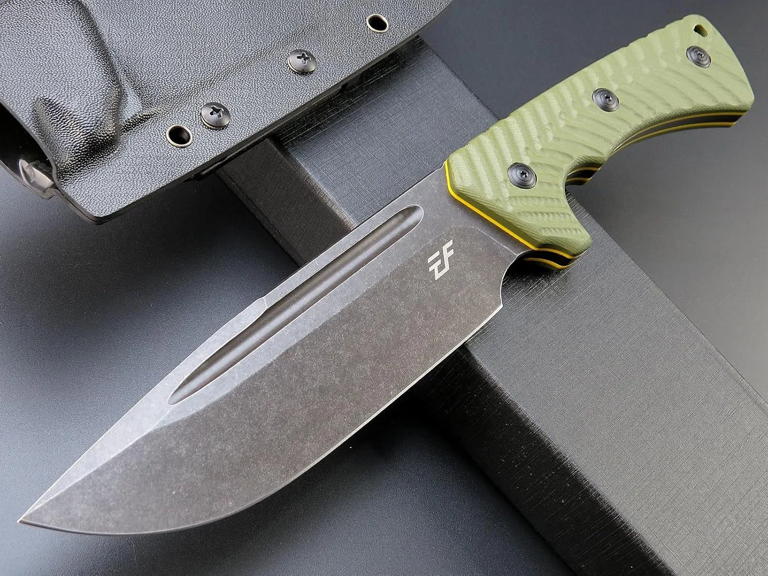 Eafengrow EF144 Fixed Blade Knife AUS-10 Steel Blade G10 Handle Full Tang EDC Tool Straight Knife for Working Camping Hunting