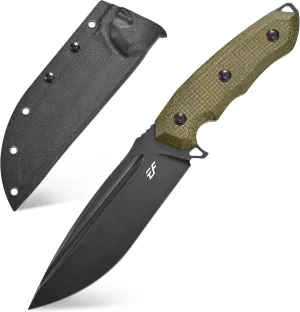 Eafengrow EF150 Fixed Blade Knife Sleipner Steel Blade Micarta Handle Full Tang EDC Tool Straight Knife for Working Camping Survival
