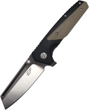 Eafengrow EF68 Folding Knife D2 Blade and G10 Handle with Clip Ball Bearing Pivot Pocket Knife Everyday Carry EDC Tool for Outdoor Rescue Survival (desert)