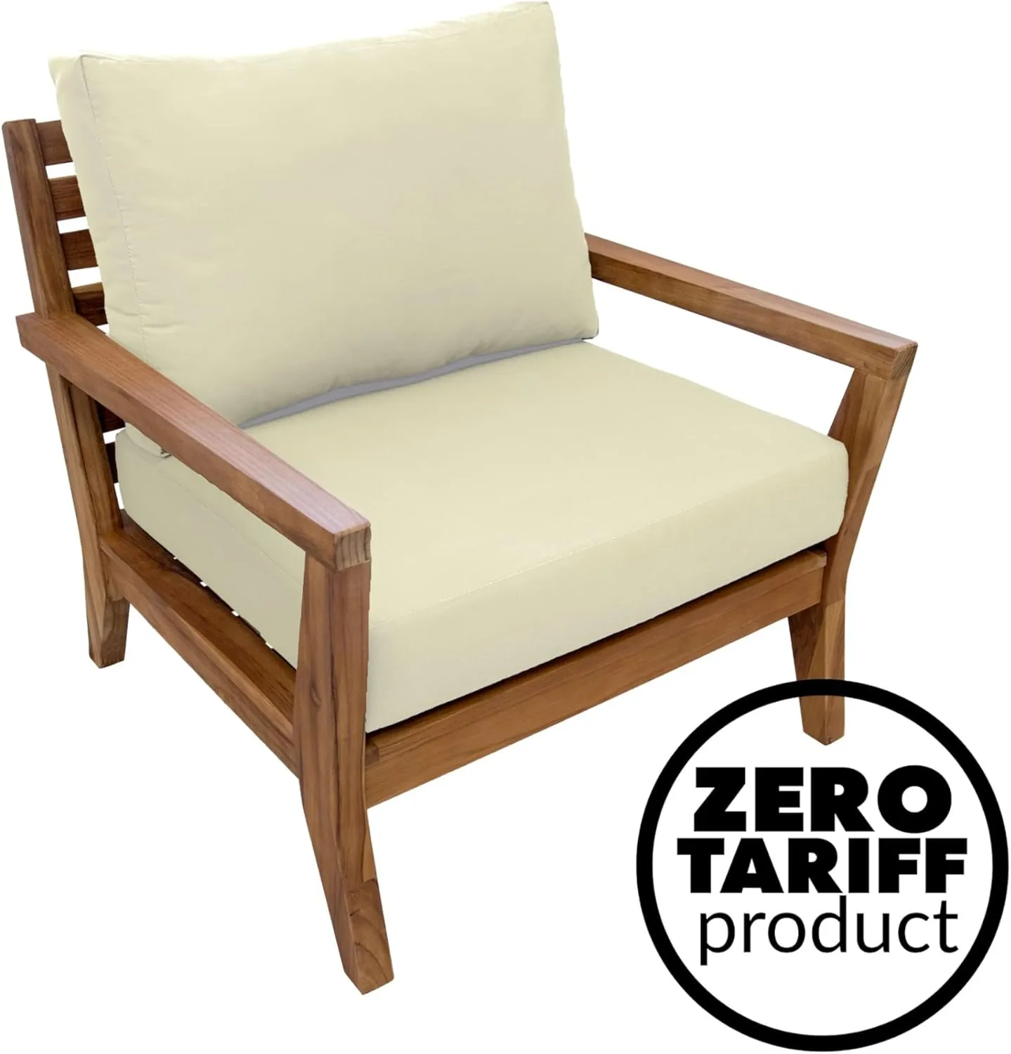 Eddie Bauer Cushion, 24" X 26" X 5", Canvas Natural