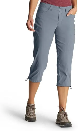Eddie Bauer Women's Rainier Tech Capri Pant (US, Numeric, 6, Regular, Regular, Gray)