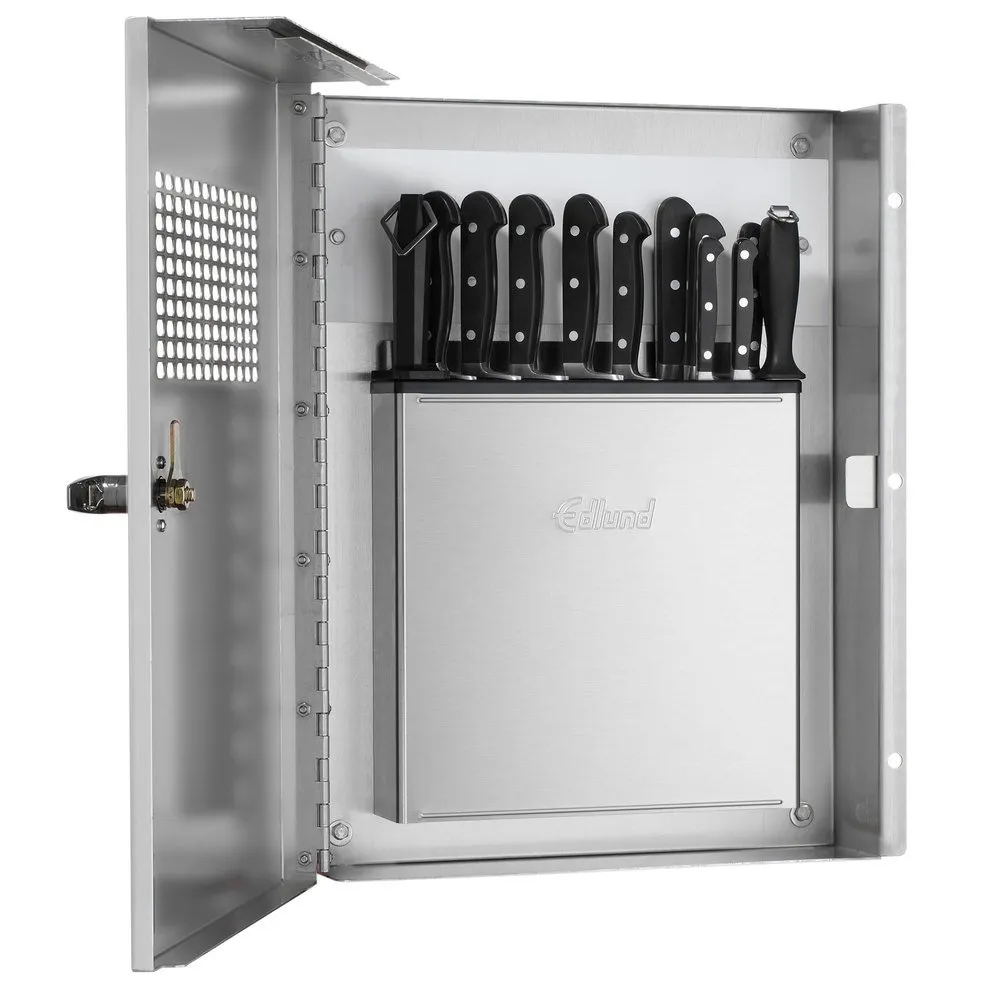 Edlund KR-99 Locking Knife Cabinet with KR-699 Knife Rack