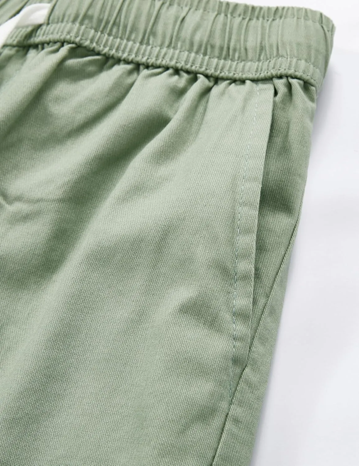 ELETOP Men's Cargo Shorts Elastic Waistband Drawstring Big and Tall Cotton Summer Casual Work Shorts