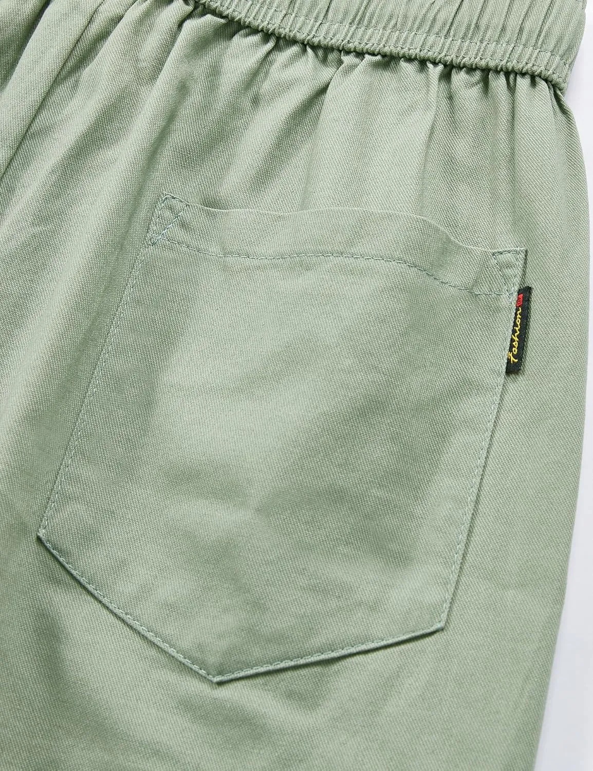 ELETOP Men's Cargo Shorts Elastic Waistband Drawstring Big and Tall Cotton Summer Casual Work Shorts