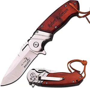 Elk Ridge Free Engraving - Quality Pocket Knife (WR-003SW)