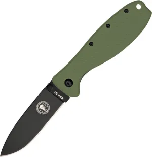 ESEE Zancudo Framelock Folding Knife – Black D2 Blade w/ OD Green Handle