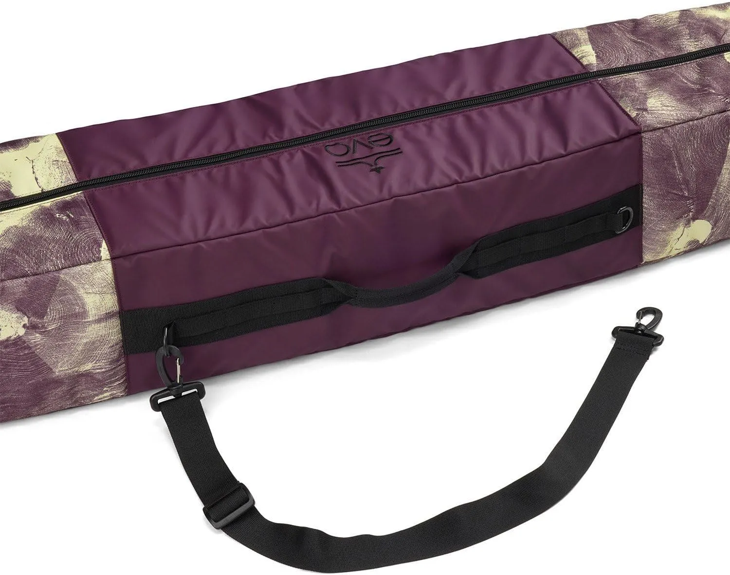 evo Padded Single Ski Bag - Durable 600D Recycled PET Ripstop | Removable Shoulder Strap | Fits Skis & Poles | Lightweight & Protective